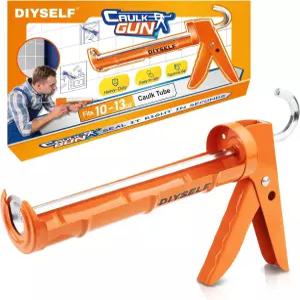 DIY 셀프-칼크건-드립 프리 부드러운 막대가 있는 손 코킹 도구 10온스 튜브 욕실 주방 창문 문틀용 10 1