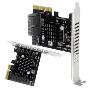PCIe to 5 포트 확장 카드, Jmb585 칩, SATA Windows, Linux, Mac OS용 캐스케이드 트림 지원