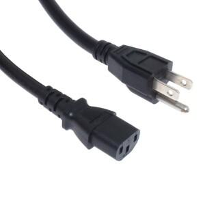 미국  3구 플러그 - IEC320 C13 전원 케이블 NEMA 5-15P 어댑터 18AWG/14AWG 연장 코드 UL 인증