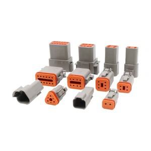 10 세트 DT 2P/3P/4P/6P/8P 22-16AWG 방수 Deutsch 커넥터 플러그 키트 DT06-2S