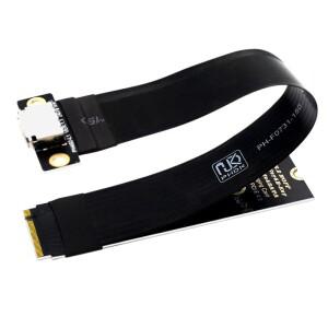 SSD 그래픽 카드용 M.2 NVME-Oculink 4i 연장 케이블 키-SFF-8612 어댑터 PCIe 4.0 Gen4 케이블(데스크탑