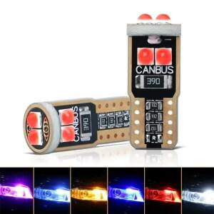 210PCS T10 W5W LED 전구 6SMD 400LM 6500K 화이트 캔버스 자동차 실내등 도어 글로브 박스 트렁크 번호판