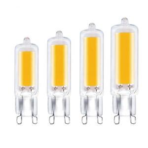 깜박임 없음 G9 6W 9W 12W 15W LED COB 전구 220V 유리 조명 가정용 샹들리에 스포트라이트 교체 25W 45W