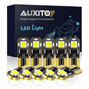 10PCS T10 Led 자동차 인테리어 전구 Canbus 오류  화이트 5050 SMD LED 12V 사이드 웨지 라이트 주차 램프