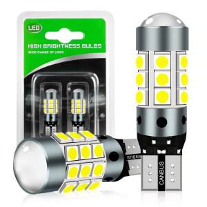2Pcs W5W LED T10 전구 168 194 Canbus OR 오류 27SMD 3030 자동차 신호 번호판 빛 멀티 컬러 데이 러닝 라