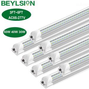 50W 30W 40W 90CM-150CM 85-265V LED 상점 조명 T8 튜브 라이트 클리어 커버 천장 유틸리티 연결형