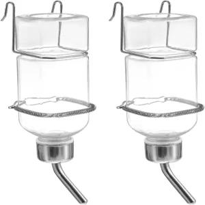 케이지 햄스터 음용 사료 설치류 친칠라 애완동물 용품용 기니피그 물병 350ml 드립 버니 디스펜서 없음