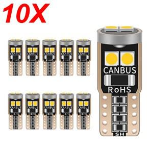 10PCS T10 W5W 3030 6smd 슈퍼 밝은 LED 자동차 주차 조명 웨지 턴 사이드 전구 Canbus 오류 없음 흰색 빨