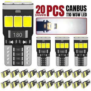 2481020개 CANBUS T10 W5W LED 전구 12V 2835SMD 6000K 화이트 자동차 실내등 도어등 지도등 트렁크등 번호