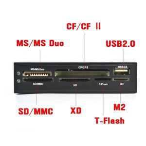 PC 케이스 내장 카드 리더기 USB 허브 CF MS DUO SD MMC XD M2 TFlash 메모리 라이터 어댑터(3.5인치 HDD