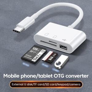 3in-1 Type-C 카드 리더기 OTG SD TF USB 메모리 변환기(IPad Pro용 Huawei for Macbook Tablet C