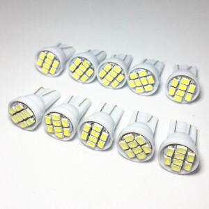 트럭 LED 24V T10 194 168 1206 8 SMD 자동 전구 슈퍼 화이트 계기등 표시 램프 웨지 DC24V 로트당 개