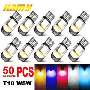 차량용 LED COB 전구 백색 자동차 인테리어 돔 독서 번호판 램프 웨지 사이드 T10 W5W 신호등 12V 7500K 10