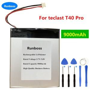 Teclast T40 Plus / Pro 태블릿 PC 배터리, 노트북 대용량 리튬 폴리머 9000mAh, 5 와이어 플러그,