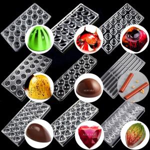 1Pcs 초콜릿 금형 폴리 카보네이트 Bonbons 캔디 바 제과 베이킹 과자 도구 빵집 주방 용품