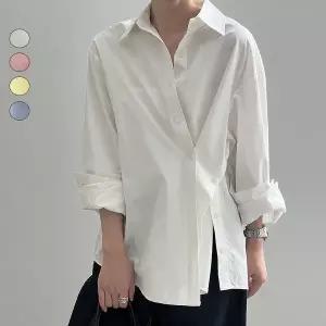 임호 순면 개성 언발 옆트임 셔츠