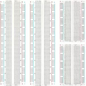 E 2PCS 830 포인트 및 400 브레드보드 키트 솔더리스 회로용 전자 프로젝트 프로토타입 보드