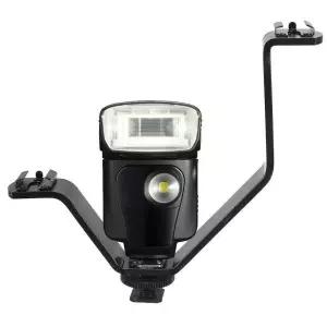 플래시 삼각대 헤드 카메라 트리플 마이크 거치대 마운트 DSLR