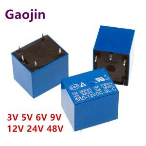 릴레이 SRD-03VDC-SL-C 3V 5V 6V 9V 12V 24V 48V 10A 250VAC 5 핀