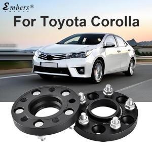 Toyota Corolla PCD 5x114.3 CB 60.1 M12x1.5 단조 알루미늄 블랙 휠 스페이서 허브 어댑터 2 피스 용 불씨