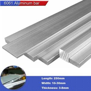 1pcs 알루미늄 스틸 6061 두께 3-8mm 직사각형 플랫 바 막대 플레이트 메탈 스트립 솔리드  CNC 길이 250mm