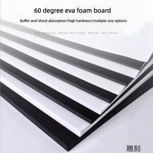 60도 EVA 폼 보드 두께 3/5/10/15mm 시트 방음 단열 고무 패드 DIY 모델 제작