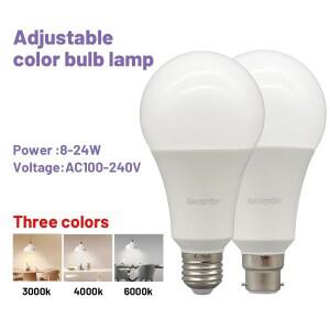 1-20pcs LED 3 색상 조정 전구 AC110V 220V E27 B22 기본 3CCT3000K 4000K 6000K 메모리 기능 색온도 재설
