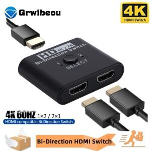 4K HDMI 호환 스위치 양방향 2포트 2 in 1 out/1 노트북 PC Xbox PS4 TV 박스 모니터용