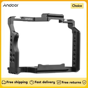 Andoer 듀얼 콜드 슈 마운트 카메라 케이지 알루미늄 스틸 비디오 소니호환 A7IV A7III A7R A7S