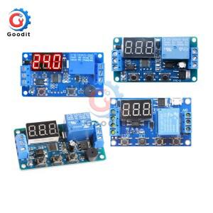 DC 12V 타임 릴레이 LED 디스플레이 자동화 사이클 지연 타이머 오프 스위치 전압 보호 모듈