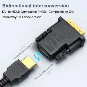 1080P DVI-HDMI 호환 케이블 어댑터 DVI 남성-여성 PS3 프로젝터 노트북 TV 박스 용 양방향 커넥터 변환기