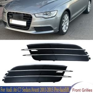 [호환품]앞범퍼 그릴 커버 안개등 램프 마스크 Audi 호환 A6 C7 Sedan/Avant 2011- Pre-facelift