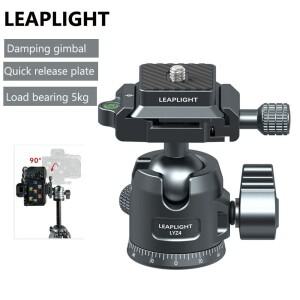 LEAPLIGHT 360 파노라마 삼각대 헤드 U 자형 그루브 짐벌 볼 카메라 폰 고정 브래킷 비디오 확장 액세서리