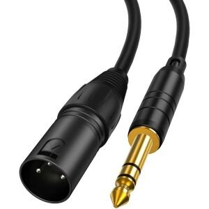 6.35mm 1/4인치 TRS 수-XLR 수 오디오 스테레오 마이크 케이블 밸런스드 스피커