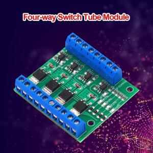 4채널 MOS FET PLC 증폭기 보드 드라이버 모듈 PWM 3-20V ~ 3.7-27V DC 10A
