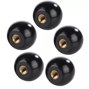 볼 레버 노브 5Pcs M8 여성용 기계 손잡이 나사 32mm 다이아 블랙 원형 도구 교체용 나사못