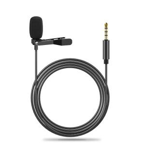 1.5m 미니 휴대용 라 발리에 마이크 콘덴서 클립 온 옷깃 노트북 PC 용 전화 유선 USB Type-C Microfon