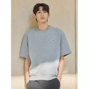 탑텐 남성 더블니트 그래픽 스웨트셔츠_MSG2TR1002 457138