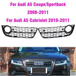 [호환품]자동차 앞 범퍼 안개등 램프 그릴 커버 메쉬 벌집 육각형 Audi 호환 A5 쿠페/스포츠 백 2008-2011