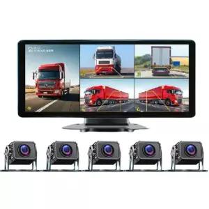 화물차 4채널 블랙박스 나이트비전 포터 IPS 10.1인치 캠핑카 탑차