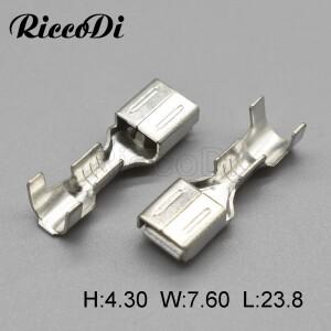 50피스 자동 6.3 MM 터미널 QLW 3 핀 전원 코드 암 오른쪽 슬롯 배선 하네스 케이블 커넥터 DJ623F-6.3B