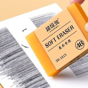 초대형 얼룩 없음 부드러운 비누 고무 지우개 B 학교 사무실 미술을위한 스케치 연필 그리기