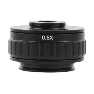 CTV 어댑터 렌즈 초점 조절 가능 직경 38mm 삼안 현미경 커넥터, C 마운트 산업용 디지털 카메라, 0.35X