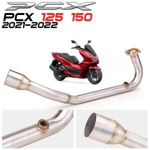 PCX125 PCX 125 150 2021 - 바이크 오토바이 R11 배기 탈출  시스템 머플러 전면 중간 파이프