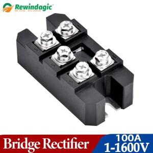 1Pc 100A-1600V 검정색 단상 다이오드 브리지 정류기 100A 앰프 풍력 영구 자석 발전기용 고전력 1600V
