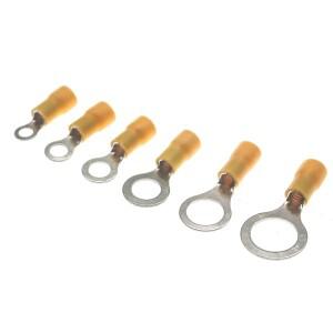 60 개세트 M4-M12 믹스 RV5.5 M4m5m6m8m10m12 12-10AWG 링 압착 단자 절연 전기 케이블 와이어 커넥터