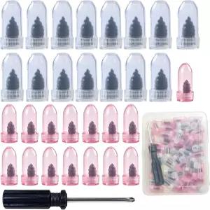 KoiLuvGo 30 PCS 타이어 수리 고무 못 진공 키트 나선형 나사 자동차 트럭 오토바이 트랙터 펑크