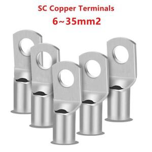 5PCS10PCS 635mm2 압착 단자 와이어 용접 케이블 커넥터 키트 볼트 구멍 주석 도금 매트 카펫 러그