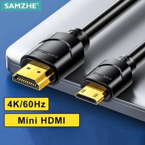 SAMZHE 미니 HDMI 케이블 라즈베리 파이 제로 그래픽 비디오 카드 카메라 캠코더용 2.0 4K 60Hz