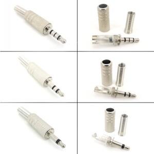 2극 3극 4극 3.5mm 남성 헤드폰 플러그 모노 스테레오 오디오 솔더 케이블 커넥터 이어폰 잭 메탈 수리 어